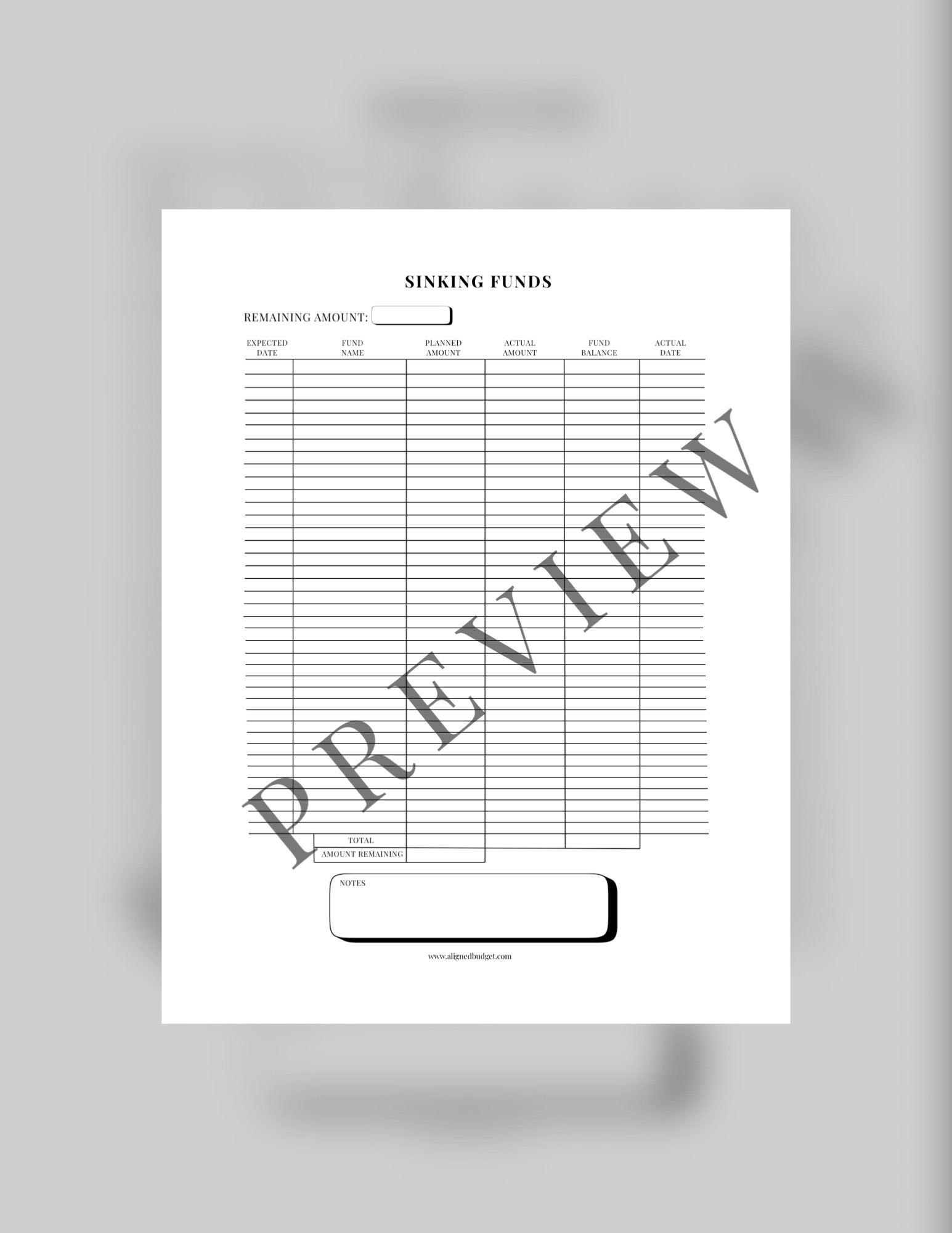 Sinking Funds Tracker