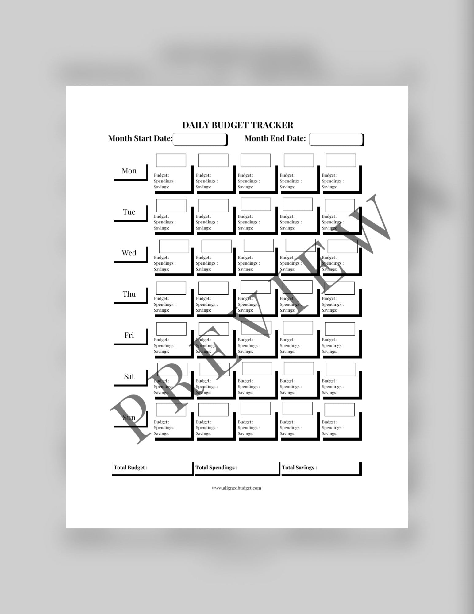 Daily Budget Tracker