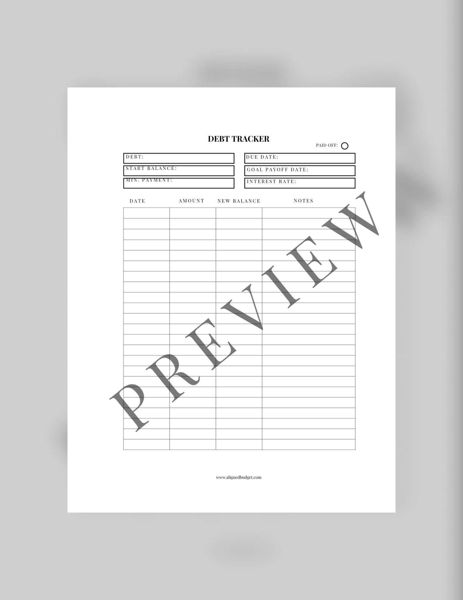 Debt Tracker