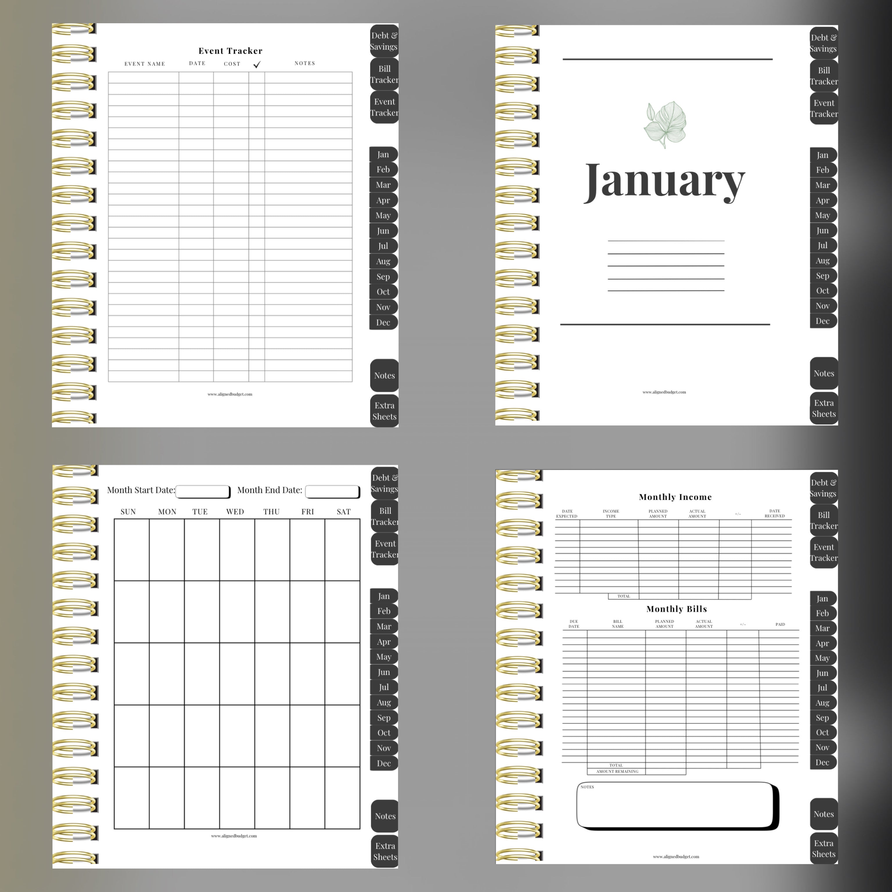 The Aligned Budget Bundle — Complete Digital & Printable Planner Set