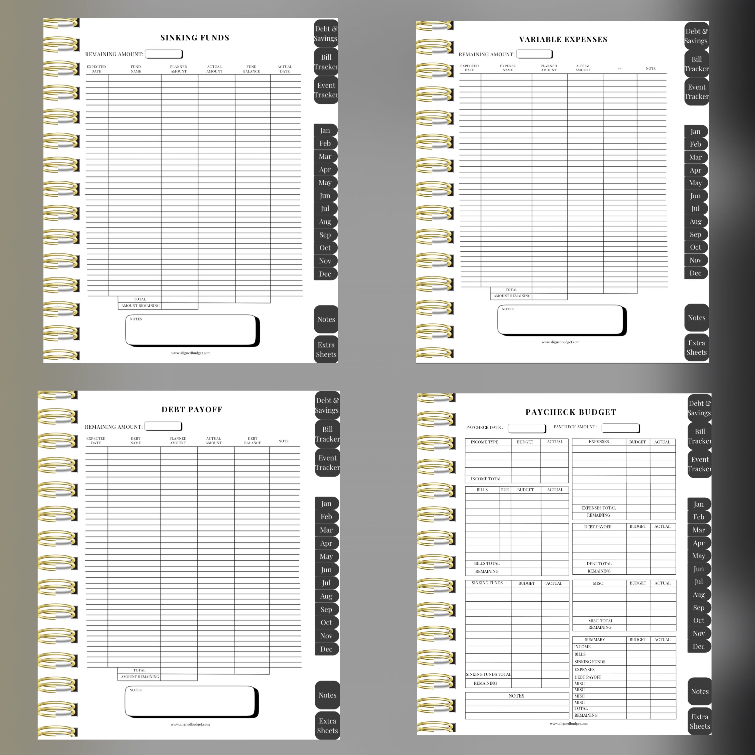 The Aligned Budget Bundle — Complete Digital & Printable Planner Set