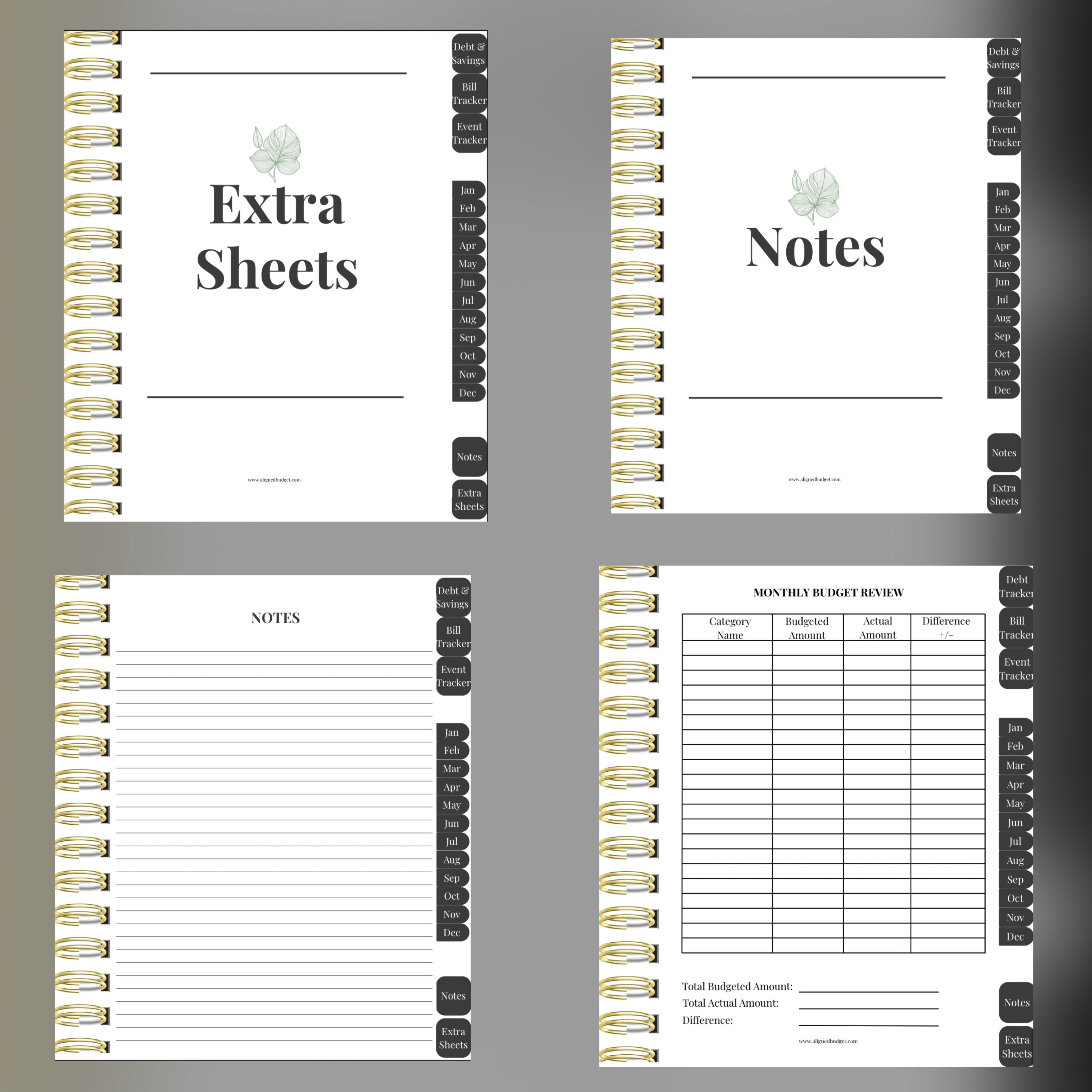 The Aligned Budget Bundle β Complete Digital & Printable Planner Set